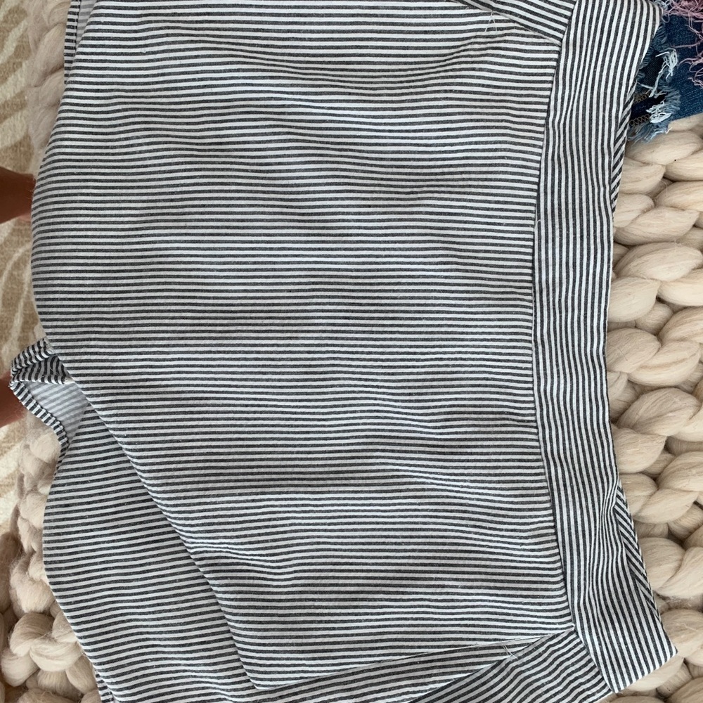 Aqua Striped Envelope Skirt